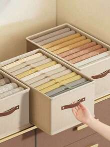 1件裝極簡實用純色淺灰色可折疊牛津布收納盒 大容量耐磨防潮 衣櫃衣物毛衣牛仔褲收納整理盒 家用旅行臥室收納必備 畢業季高CP值好物 - 彩色 - 查看 7