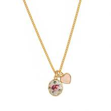 1pc INS Fashionable Vintage Oil Painting Floral Pendant Necklace, Anti-Oxidation, 18K Gold Plated. Suitable For Vacation And Daily Wear. Women Jewelry. - Multicolor - View 9