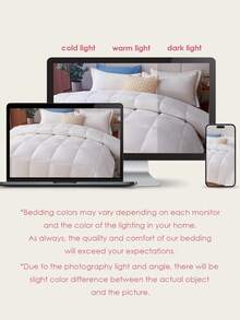 1件装绗缝被芯 - 四季通用被芯，羽绒替代品，通过Oeko-Tex认证 - 白色 - 查看 10