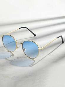 1 Pair Geometric Pattern Casual Fashion Glasses, Fashionable Personalized Fashion Glasses For Daily Wear - Multicolor - View 1