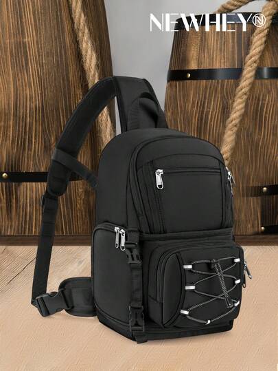 NEWHEY 相机包，单反/微单相机包，小型防水相机单肩斜挎包，带三脚架固定器，兼容佳能/尼康/