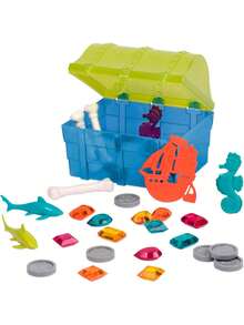 Battat – Juego de Buceo para niños – Juguetes de Agua y Piscina – Cofre del Tesoro Pirata – Juguetes de Playa de Verano – 8 años + – Pirate Diving Set,40992213 - Gris - Ver 5