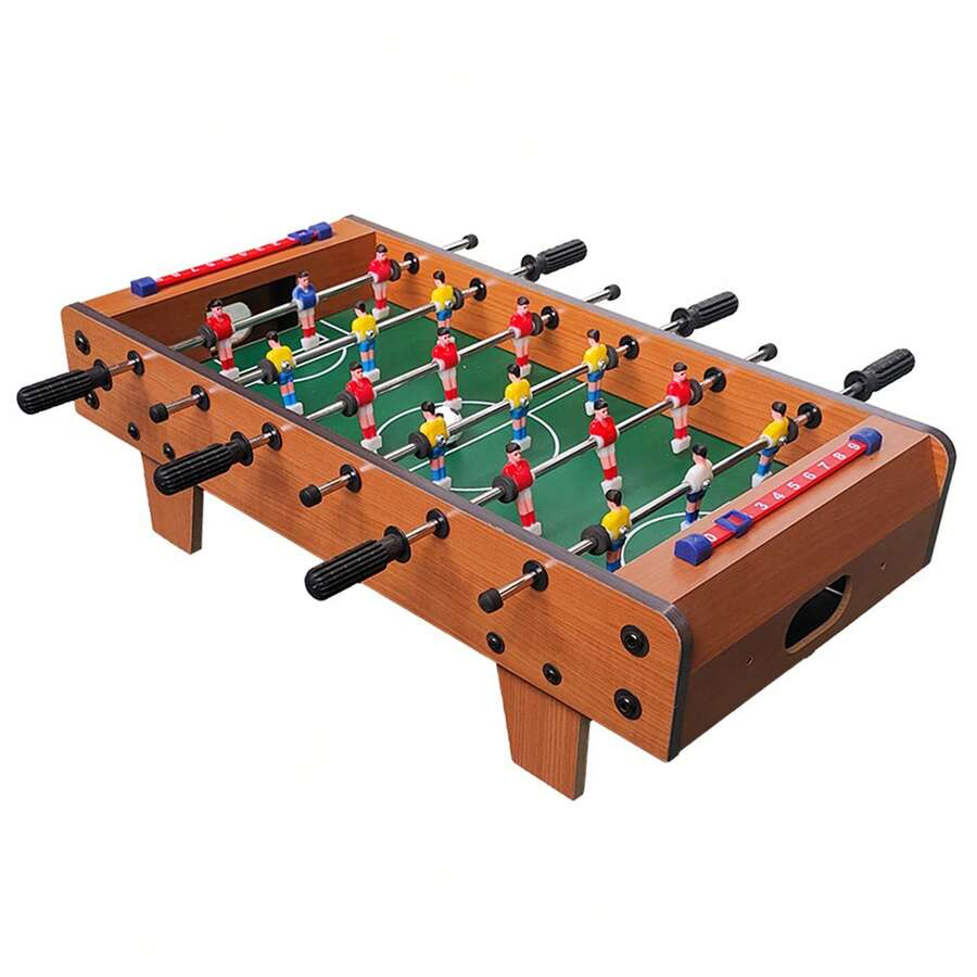 Mesa de fútbol de madera, 6 filas para 18 jugadores por equipo, juego deportivo compacto para interiores, fácil de montar, no requiere electricidad, adecuado para cumpleaños, fiestas de despedida y regalos generales, mesa de fútbol de escritorio - Verde - Ver 1
