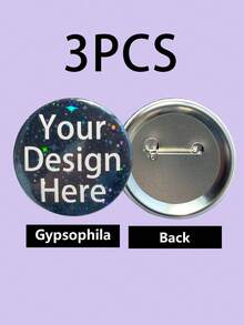 1/3/5/10/30/50/100个，定制徽章，可个性化印刷任何文字、照片或图像，适用于促销、工作、生日、圣诞礼物，定制纪念徽章，个性化纪念徽章，毕业徽章，定制文字生日徽章 - 彩色 - 查看 53