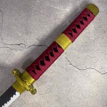 40inch 104cm Fake Katana Figurine Model  Unsharpened Sword Red Wood  Knife Sword Anime Cosplay Accessories Prop ABS Sabre Medieval Blade Original Samurai Sabre Real Full Size Japanese Katana Gift - Đen/Đỏ - Xem 4