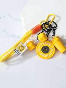 哑铃和杠铃钥匙扣套装,非常适合挂在背包上。创意健身配件包括哑铃、杠铃片、拳击手套和其他装饰吊坠。可DIY成钥匙扣和包包挂饰。 - 彩色 - 查看 21