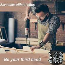 Ultimate DIY Tool - Super Magnetic Wristband Tool Holder, Keeps Screws, Nails, Drill Bits And Bolts In Place - Perfect Gift For Craftsmen, Artists, Electricians, Mechanics, Men And Fathers - Red, Black - Wristband - View 3