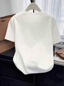 1991 California Printed Round Neck T-Shirt, Spring And Summer Casual Short Sleeve Women's Clothing - 白色 - 查看 3