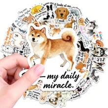 Dog Lover's Healing Hearts Sticker Pack - 56 Emotional Quote Decals My Dog Gets Me For Journal, Therapy & Personal Decor Vision Board Cartoon Graffiti Stickers Decorative Water Cups Notebook Luggage Waterproof Stickers - Multicolor - View 4