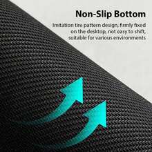 1 buah Alas Mouse Gaming Taktis Ukuran Besar - Alas Karet Anti Selip, Permukaan Halus Cocok Untuk Bekerja, Bermain Game, Kantor dan Penggunaan di Rumah, Hitam dengan Desain Armor Biru, Alas Mouse Meja - Mouse Pad - View 7