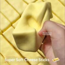 1PC Kawaii Cheese Butter Squishy Toy, Super Soft Slow Rising Squeeze Fidget Toy, Cute Realistic Food Shape Stress Relief Anti-Anxiety Decompression Toy For Teens Girls, Perfect Birthday Gift & Party Favor - Multicolor - View 6