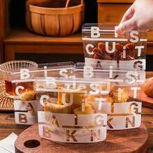 50pcs/Pack Transparent Ziplock Bags With Printed English Letters, Baking, DIY, Cafe, Dessert Shop, Cookies, Candy Packaging - Multicolor - View 11