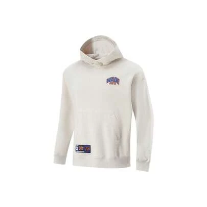  LI-NING Wade Series Men's Fleece Lined Crew Neck Hoodie, Loose Fit American Basketball Style Knit Sweatshirt AWDV887