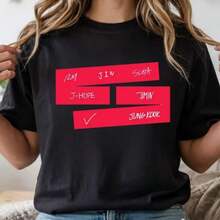 Bangtan Come Back Shirt World Tour Concert Outfit For Army, Kpop Album Shirt, Kpop Fan Gift, Army Kpop Tshirt, Bangtan  Shirt - 黑色 - 查看 1