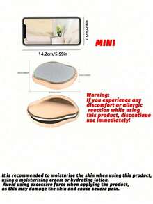 1个可重复使用的水晶腿部脱毛器，无痛去角质脱毛工具，女士无痛物理水晶脱毛设备，玻璃脱毛器，四季通用水晶脱毛器，无痛脱毛器，便携式温和脱毛器，温和去角质，神奇脱毛工具 - 普通款 - 查看 5