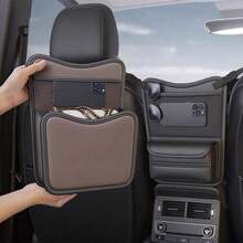 1Pc Car Seat Center Storage Organizer, Dual-Sided Leather-Look Hanging Bag, Child Safety Barrier, Adjustable Straps Fit Most Cars - Microfiber Leather Gap Plug - View 6