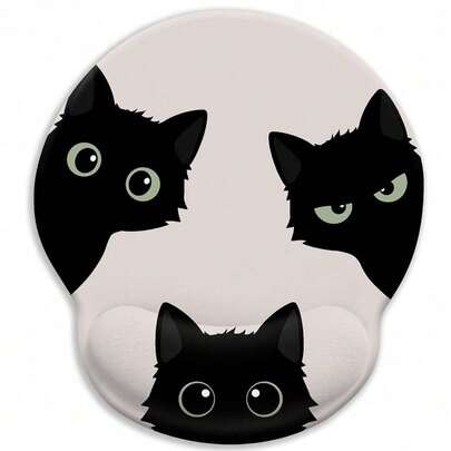 Japanese-Style Wrist Support Pad, Ergonomic Design To Relieve Pressure, PU Non-Slip Base, Interesting Computer Pad, Japanese-Style Office Supplies, Home Desk Decor Accessory, Japanese Style - 2