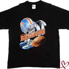 Vintage Denver Broncos Tee Shirt 1996 Size Xl Made In Usa - Black - View 1