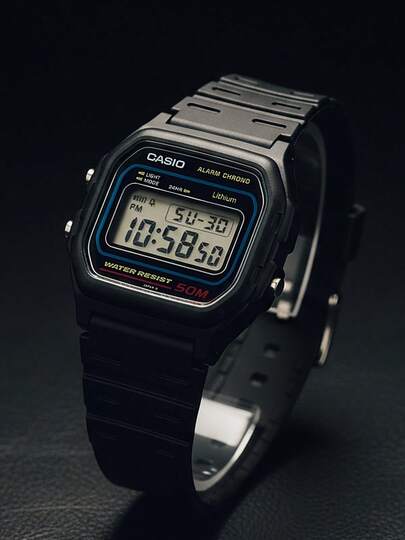 Casio 男女通用石英表，青春系列 - 圆形表盘石英机芯男士腕表，适合日常休闲佩戴