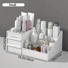 Men's And Women's Universal Skincare And Perfume Storage Cabinet, Men's And Women's Cologne Storage Cabinet, Countertop Storage Cabinet, Layered Design, Zoned Storage, Meeting Your Different Storage Needs, Perfume And Skincare Drawer - Very Suitable For Bathroom And Bedroom Storage (White), Simple White Design, Elegant And Generous, Suitable For Various Family Occasions, Essential For Home Items - White - View 5