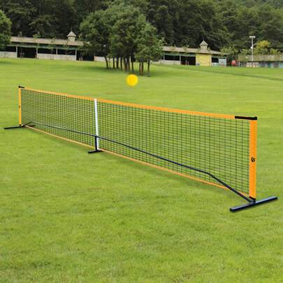 ZhdnBhnos Portable Pickleball Net Set, 22ft Portable Badminton Volleyball Tennis Net Set, 40 Holes Pickleball Tennis Net With 4 Pickleball Paddles And Carry Bag For Backyards, Parks, Playgrounds, Indoor Courts