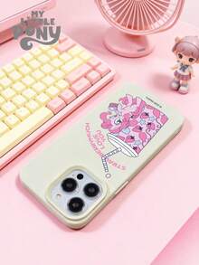 MY LITTLE PONY 1个全新创意小马宝莉图案独特皮革质感手机壳，兼容苹果17 Pro Max/Air、16、11/12/13/14 Plus/XR/7/8 Plus/15 Pro Max、S25/S24/S23/A14/A15/A33/A71/A54 - 白色 - 查看 4