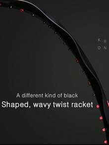 ALPSPORT V5 PRO Full Carbon Badminton Racket - Ultralight 5U Wave-Shaped Aerodynamic Frame, Offensive And Defensive Balanced, Pre-Strung With Grip Tape, 22-30lb Tension (Default 24lb) - Professional Competition & Training Racket - Multicolor - View 4