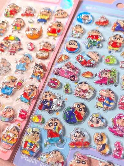 1pc Crayon Shin-Chan Cartoon Sticker, Fashion Sticker For Party Interaction, Holiday Gift, Birthday Gift, Daily Notebook Decoration Sticker (Some Styles May Have Color Differences, Random Delivery)