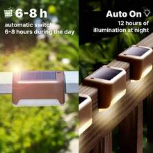 32/24/16/12/8/4-Piece Outdoor Solar Garden Lights – 1 LED Solar Illumination, Suitable For Home Garden Decor, Stairs, Terraces, Fences, Courtyards, And Wall Decorations – Auto On/Off, Durable, Easy To Install, Warm White Light - 1LED黑殼白光 - 查看 2