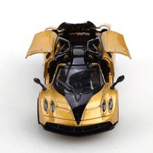 1辆1/43比例单色玩具车，男孩适用，部分锌合金材质，中国龙造型超跑玩具车，正品超跑玩具，超跑金属合金压铸模型，高品质合金压铸玩具车，中国龙造型超跑合金玩具车 - 金色 - 查看 5
