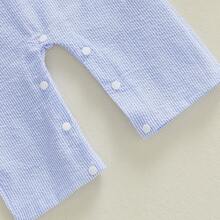 Toddler Girls Boys Clothes Ovrealls Rompers Easter Clothes Rabbit Carrot Embroidered Sleeveless Baby Bodysuits Jumpsuits - Baby Blue - View 6