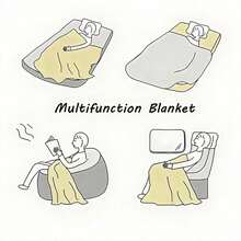 Dandys World Sprouts  Blankets Catoon Funny Throw Blanket For Home Hotel Sofa 125_100cm Bedspreads - màu đen - Xem 3