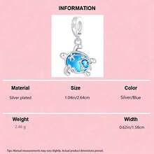 镀银热气球系列飞行家庭吊坠球，适合手链DIY女士饰品 - 銀色 - 查看 13