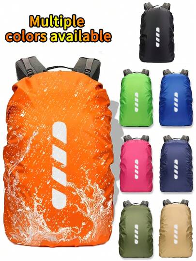 30-40L Reflective Canvas Backpack Rain Cover, Fluorescent Backpack Rain Cover, Waterproof Mountaineering Cover, A Great Gift For Students And Working Professionals. Suitable For Outdoor Activities, Dustproof/Anti-Theft/Cycling/Hiking/Camping/Travel, For Nighttime Use. 2026 New Model, Back To School Season, Multiple Colors Available.,Women's Day,Travel Essentials,Wedding Favours,Y2k,Bedroom,Car Accessories Women,Kitchen Decorbeach,Summer,Vacation,Holiday,Travel Essential,Going Out Tops,Household Items