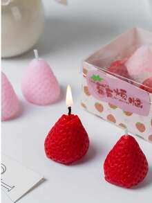 4/6/9支装草莓香薰蜡烛仿真水果香薰礼盒大豆蜡可爱生日礼物 - 1PC - 查看 2