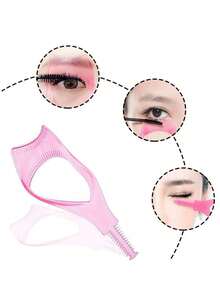 1pc Blue 3-In-1 Eyelash Card, Eyeshadow & Mascara Applicator, Beginner Makeup Eye Liner Assistance Tool,Makeup,Cheap,Room Decor,Vanity,Travel,Bedroom,Makeup Accessories,Cheap,Stocking Stuffers,Makeup,Makeup Tools,Cheap Stuff,Gifts,Gifts For Women,Christmas Gifts - 彩色 - 查看 4