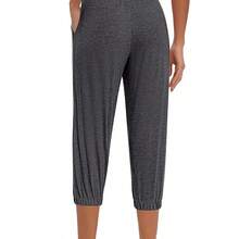 3pcs Women's Solid Color Harem Jogger Pants With Drawstring Waist & Slant Pocket - Medium-Stretch Casual Pants Suitable For Spring/Fall,, Lounge, Casual Attire - 3pcs Pack - 黑色+淺灰色+深灰色 - 查看 5