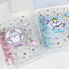 1pc Transparent Spiral Notebook, 3D Embossed Diamond Sticker Spiral Notebook, Sticker Book, KPOP Photo Card Storage Notebook, Double-Ring Soft Leather Transparent Spiral Notebook, Handmade DIY Diary, Photo Album, Sticker Book, Notebook, Scrapbook, Planner, School & Office Supplies - Multicolor - View 7