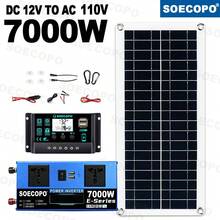7000W Solar System Complete Kit Dual12V/24V To 110V/220V Inverter 100A Controller 200W Panel Off-Grid for Home/Camping Backup - SEP-12K-E7000 - Ver 14