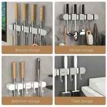 1pc Wall-Mounted Mop Storage Rack,Kitchenware Storage Hanging Rack,Multi-Function Mop Holder For Bathroom, Kitchen, Garden,Bathroom Decor And Accessories,Bathroom Organizer,Organization And Storage,Kitchen Accessories, Wall Decor,Bathroom Storage,Bathroom Organization And Storage - Multicolor - View 5