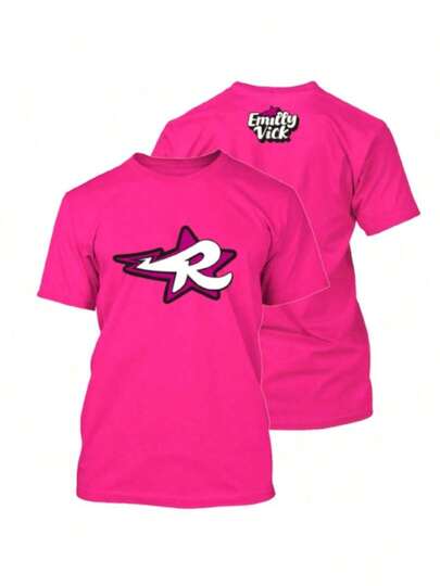 Camiseta Emilly Vick Katlen Void Leozin Robson Rato 100% Algodão Blusa Dos Rosa  Infantil Juvenil