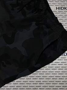 Hidkat Celana Kargo Kamuflase Tipis Ringan Pria, Desain Saku Besar, Pinggang Elastis dengan Tali Serut, Celana Jogger Bernapas untuk Aktivitas Luar Ruangan Kasual, Musim Semi/Musim Gugur - Hitam - View 6