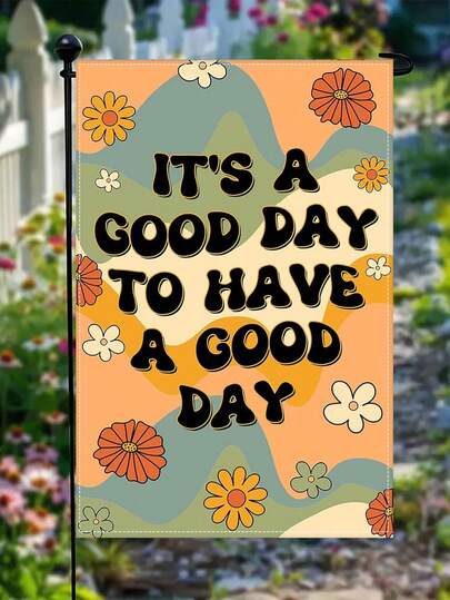 A Colorful Garden Flag, Measuring 14.17 X 18.50 Inches, Featuring A Floral Pattern, Made Of Durable Double-Sided Linen, Perfect For Outdoor Decoration, Requires No Electricity, And Is Ideal For Patio And Garden Decor (Flag Included).