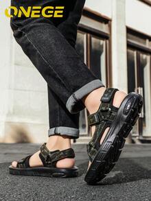 1双男士户外沙滩凉鞋，耐穿防滑休闲鞋 - 綠色 - 查看 9