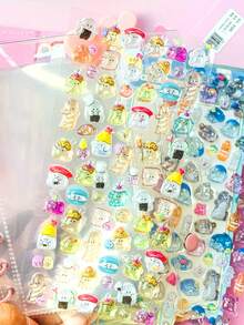 Cute 3D Crystal Stickers, Adorable Animal DIY Phone Decorative Stickers, Student Planner Stationery Gift Decorations - Gifts. Perfect For Home Decor, Party Decorations, Birthday Gifts. - Multicolor - View 8