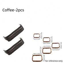 1/2 pièces Sac DIY Bouche carrée Bordure dorée  PU, Augmente la position des trous de couture, Convient pour les charnières de matériel de bagages, les supports de sac nuage, les clips de bouche de sac tressé, les clips de sac à main, la production de portefeuille DIY, Multifonctionnel - Multicolore - Voir 55