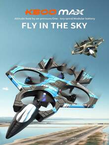 TOKQI 2025新款K500遥控飞机 - 四轴无人机战斗机（手抛起飞、特技飞行、360°翻转、气压定高、自动悬停、防撞）ABS滑翔机 - 生日/圣诞礼物 - 彩色 - 查看 2