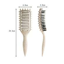 Curling Brush, 2024. A Breathable Brush For Combing, Shaping, And Defining Curls. Suitable For Women And Men, Reduces Pulling (Beige). - 米色 - 查看 2