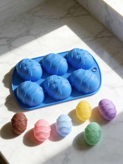 1Pc Premium Flexible Silicone Egg Mold For DIY Handmade Soap Scented Candle Wax Melt Resin Casting Plaster Crafting Reusable Easy To Demold 3D Easter Decorative Tools