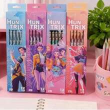 12pcs/Box Girls' 2B Pencil Set, Suitable For Writing, Holiday & Birthday Gifts - Multicolor - View 6